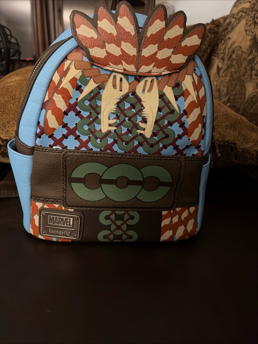Disney Marvel Patterned Mini Backpack in Blue, Brown, Green and Orange